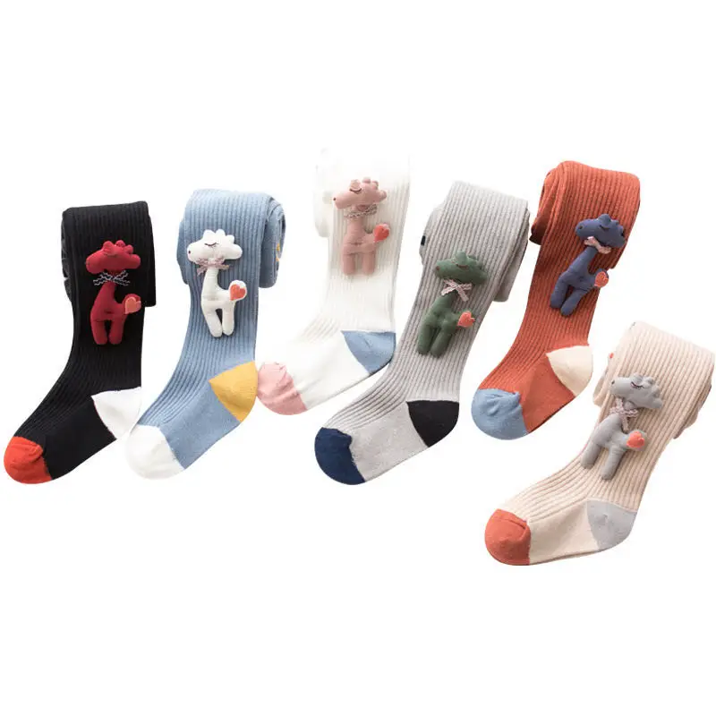 
New Arrival Creative personalized Cute Doll Girls Organic Cotton Kids Pantyhose 