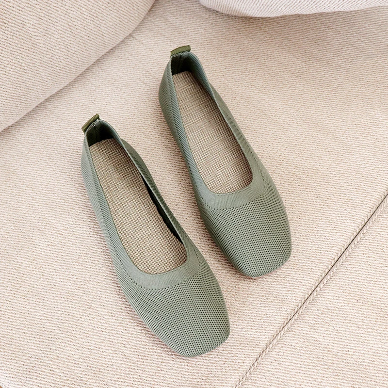 2022 spring new knitted lazy slip-on flat beanie shoes casual shoes