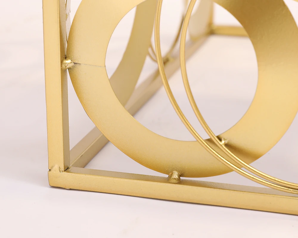 Metal square top mirror round design coffee table