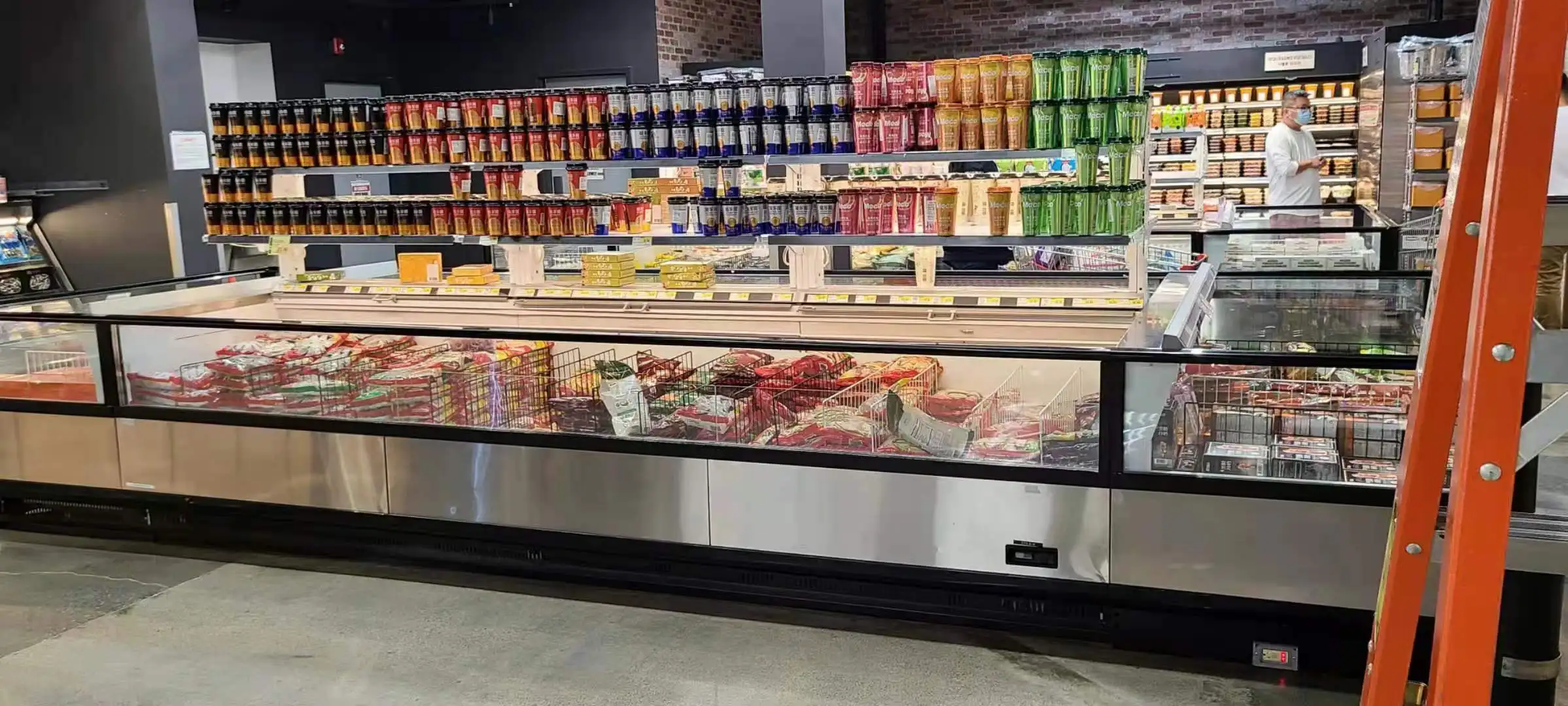 Dual Glass Island Case supermarket display freezer/island showcase freezer