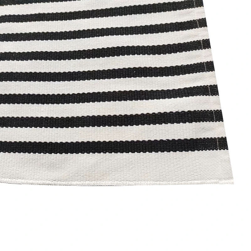 New Arrival Doormats Indoor Black White Cotton Floor Mat Buffalo Check Rug