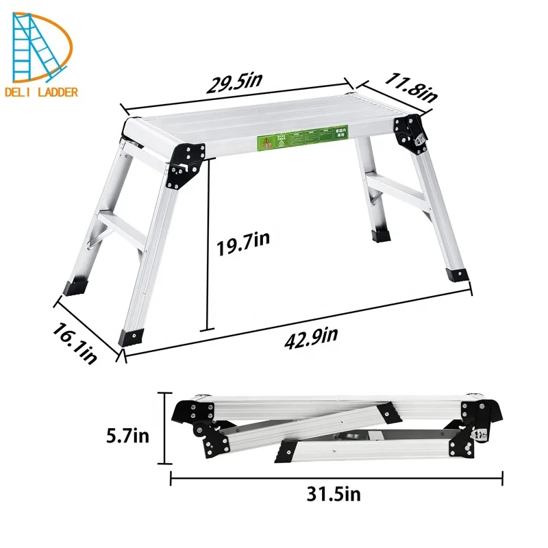 SILVER ALUMINIUM FOLDING STEP LADDERS FOR BBQ AND OUTDOOR ACTIVITIES LADDER PRICE IS COMPETITIVE
