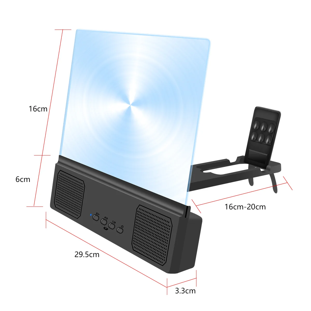 Universal Mobile Phone 14 inch Screen Magnifier Enlarger Video Amplifier Projector Bracket Desktop Holder Stand