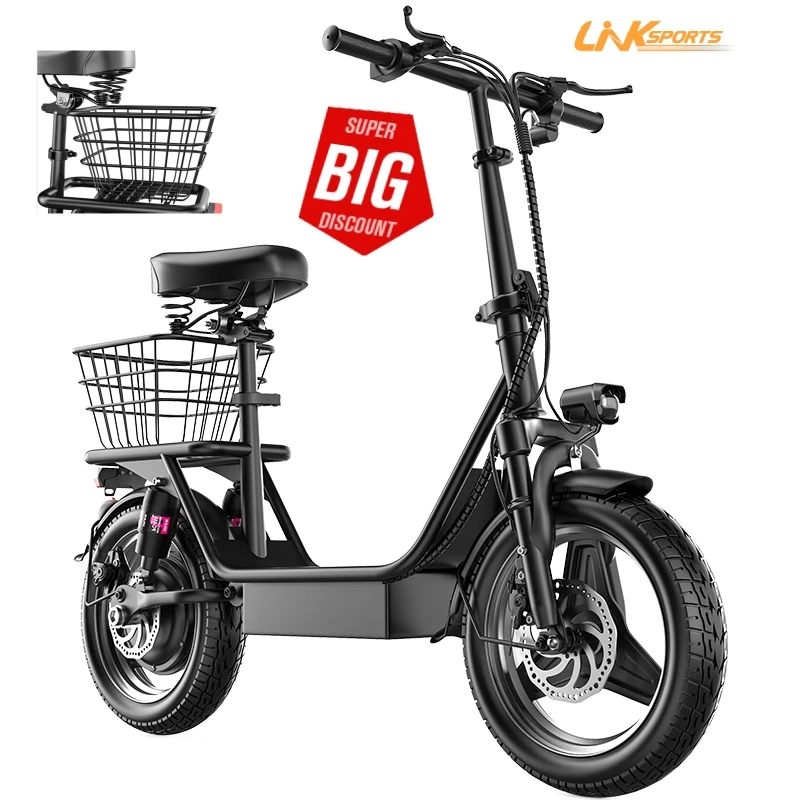 2024 new 500w 12/14inch two big wheels electric scooter  aluminum alloy adult adjustable height electric bicycle motorcycle