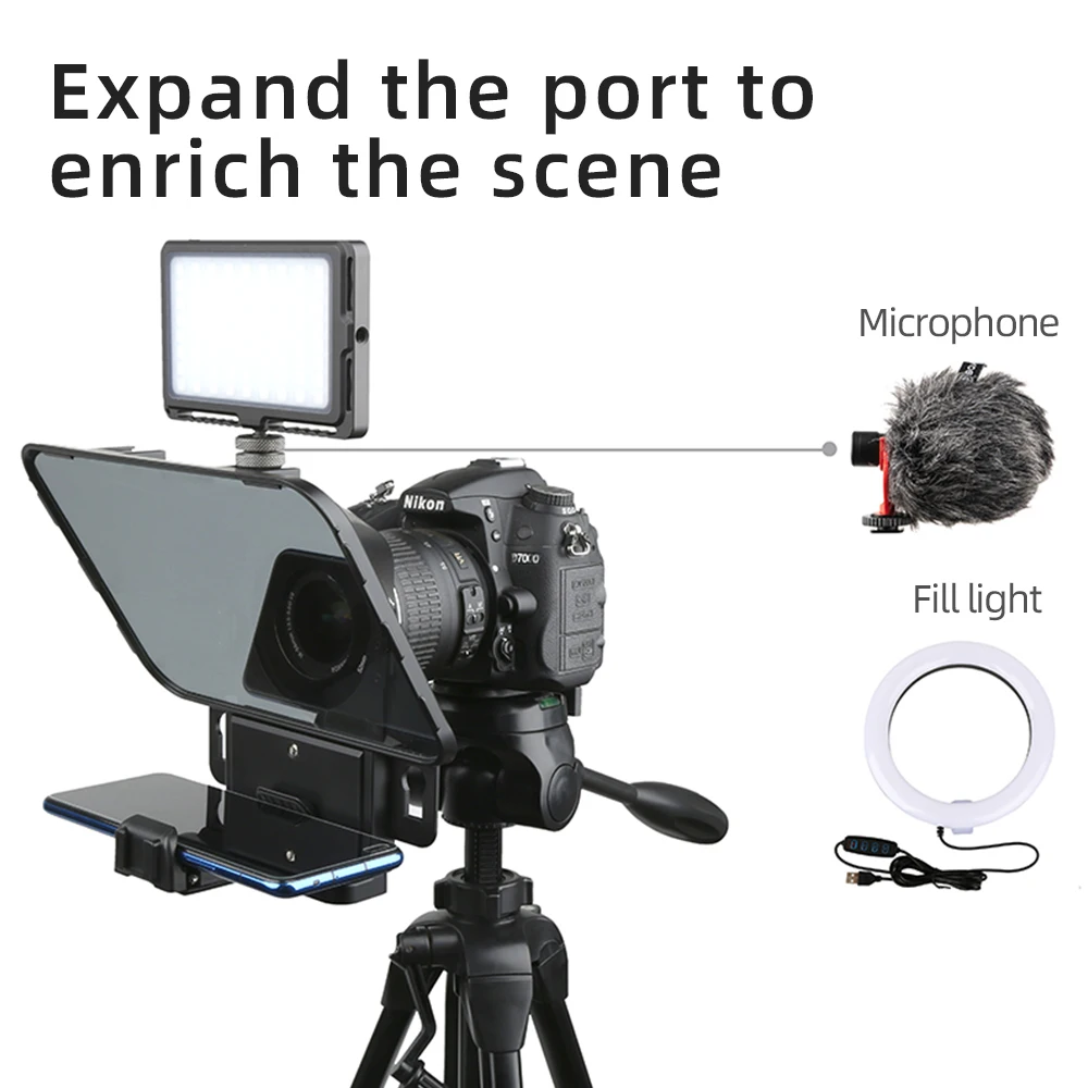 Bestview T3 большой экран профессиональный телесуфлер для интервью хост Anchorman DSLR-камеры iPad