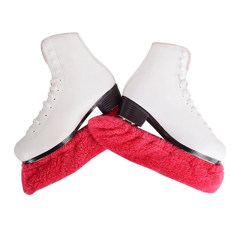 Wholesale high elastic velvet towel inner fabric ice skates stainless blade wear shoes covered