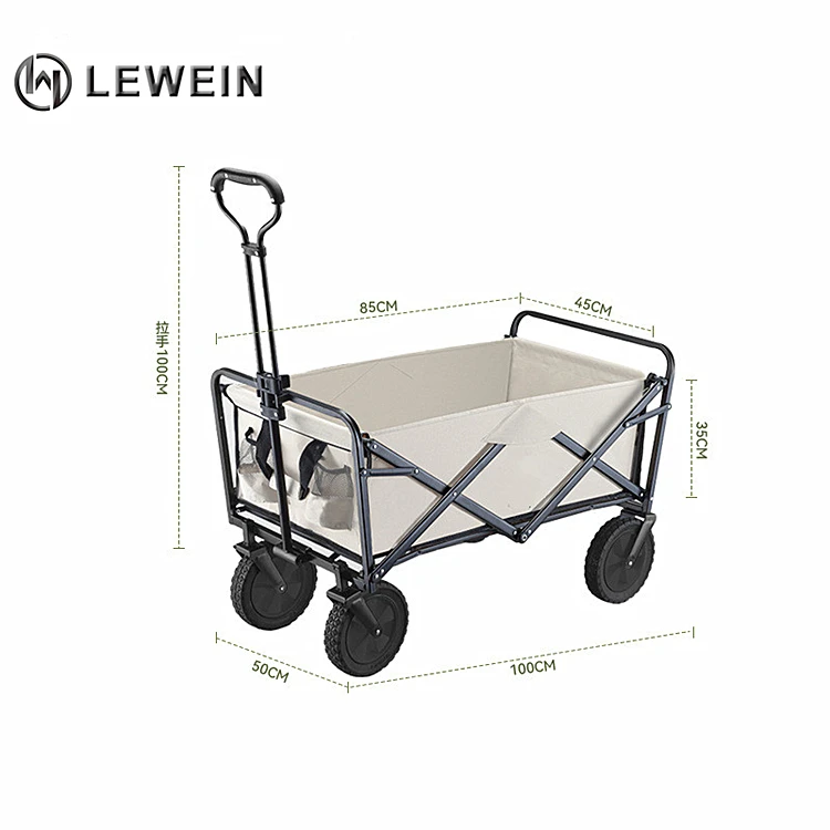 OEM factory portable 4 wheel outdoor camping gear campground golf hikenture folding wagon cart trolley