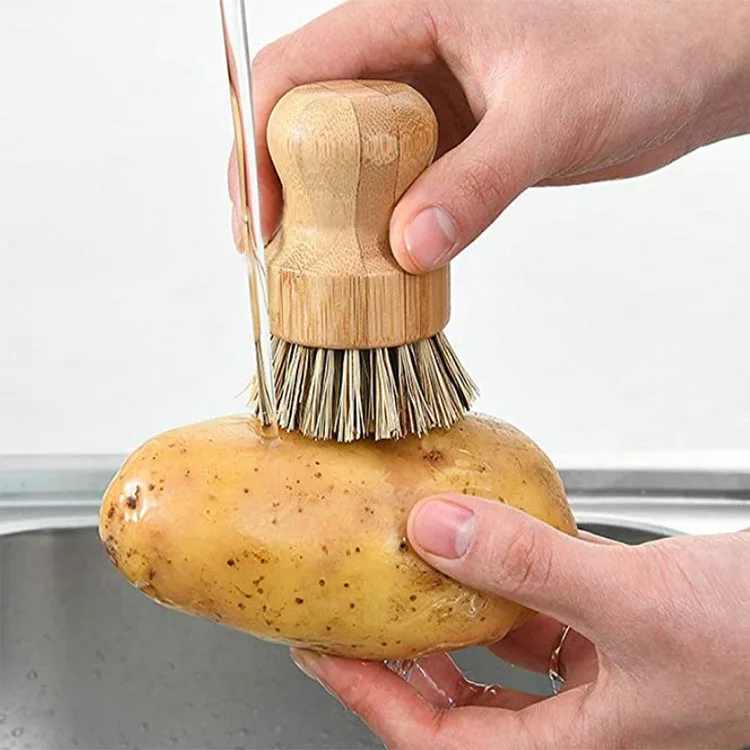 ECO Bamboo Wooden dish brush Kitchen cleaning scrubbing pot brush