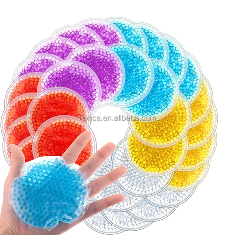 Custom Reusable ice gel pack hot cold compress gel beads cooling bag microwavable heating pad for pain relief