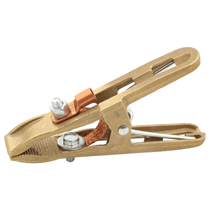 Hot Selling Factory Price Italy Type Heavy Duty Brass golden WELDING Earth Clamps 260A /300A/500A