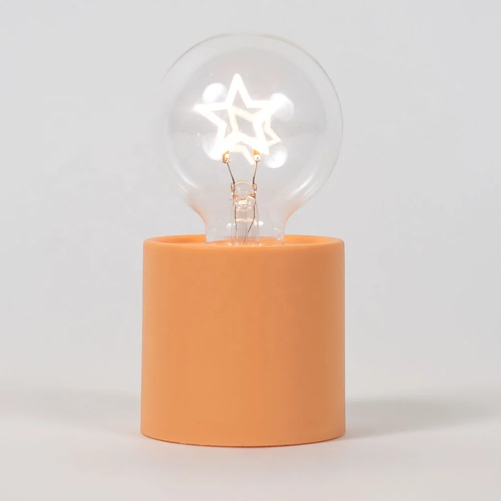 Battery operated Vintage Lamps Table Lamp Base E26 E27 Bulb Small Desk Christmas Decoration Night Lamp