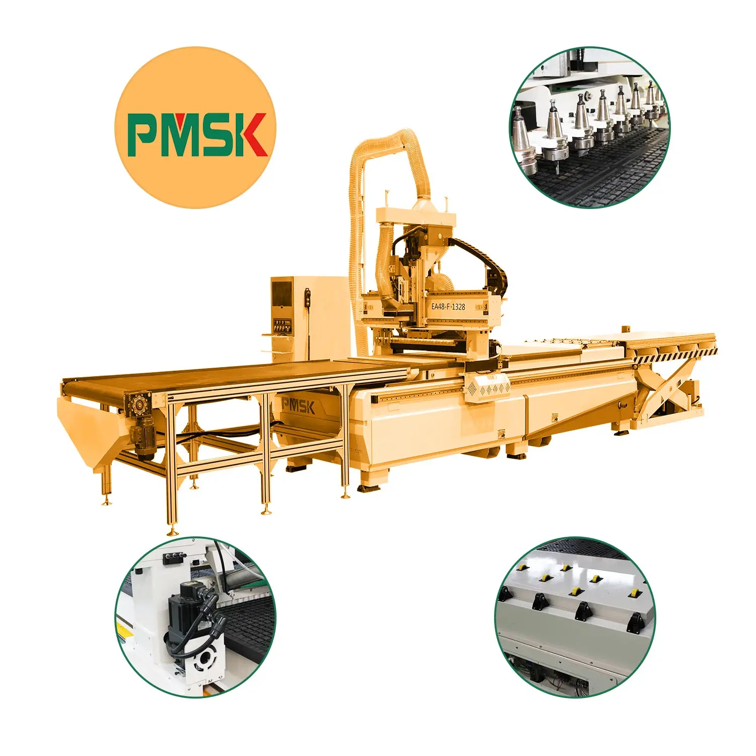 Cheap 1325 Pvc Cnc Milling Machine 3 Axis Wood Work Panel Furniture Making Machine Servo Motors Atc Wood Router Machine