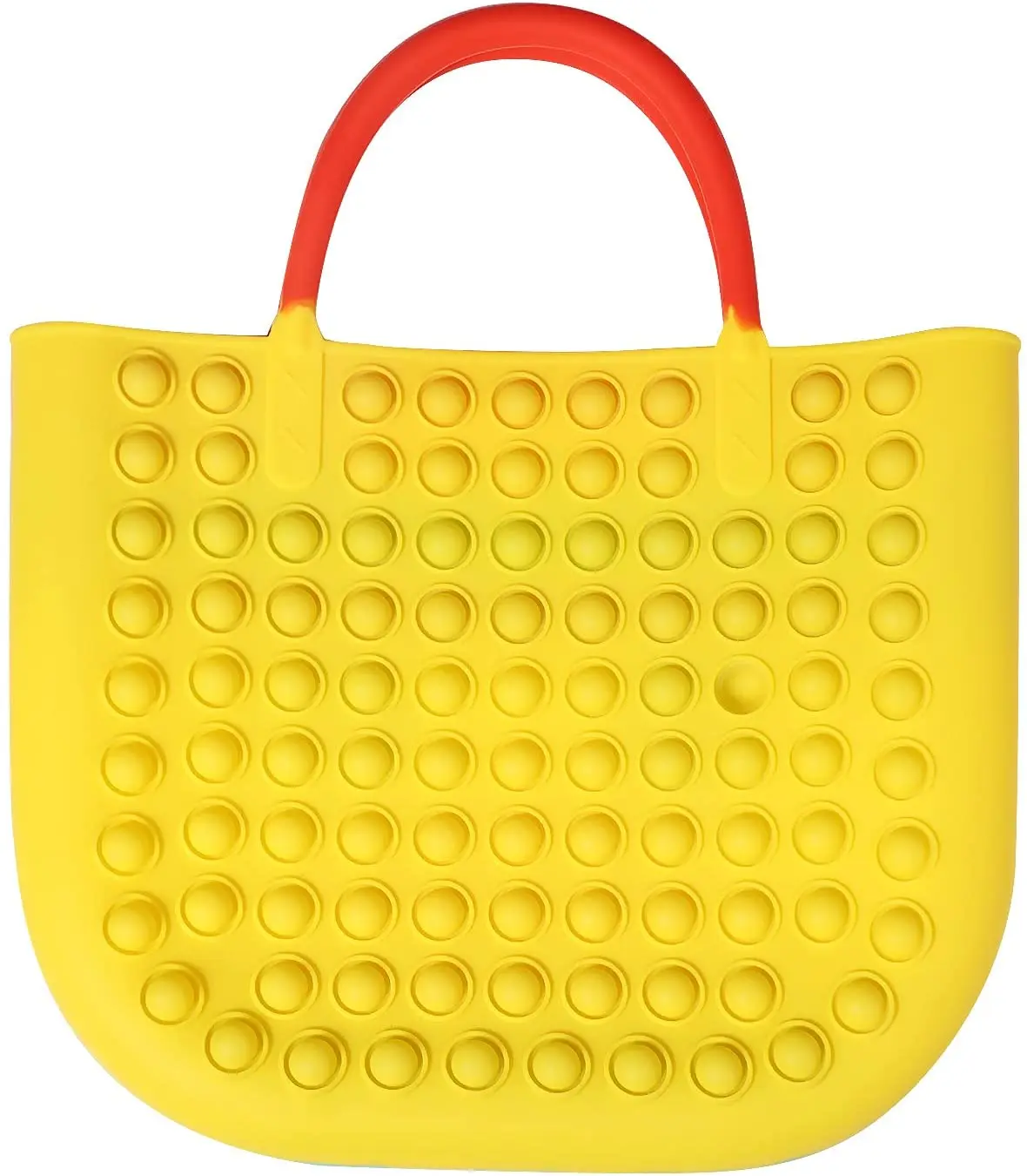 FT59 Simple Reasuable Silicone Sensory Pop Fidget bag Tote Bag Stress Relief waterproof Handbag for Women Pop duck bag