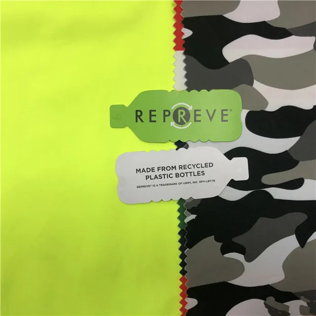 eco friendly GRS 100% Polyester recycled memory fabric for garment