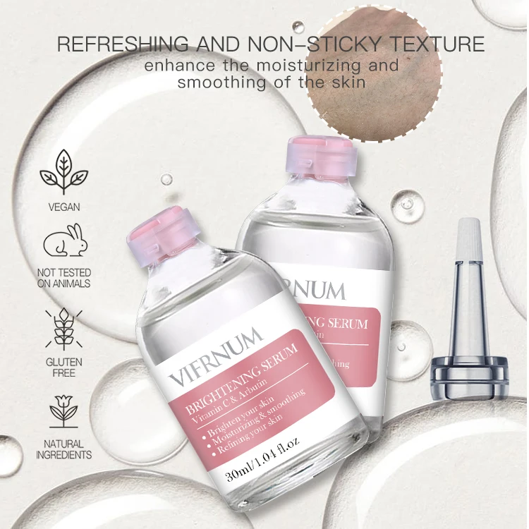 Salicylic Acid private label 30ml sodium hyaluronate skin brightening facial glow serum whitening arbutin vitamin c serum for skin lightening Acne