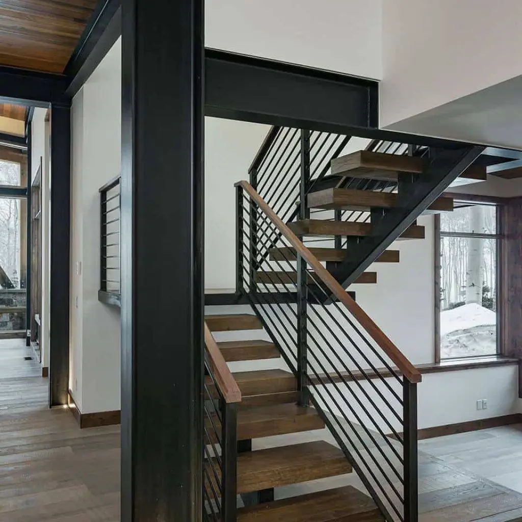 CBMmart Modern Outdoor Glass Railing Stair Balustrades Stand Column Railing with Handrail Stainless Steel Balcony Glass Railing