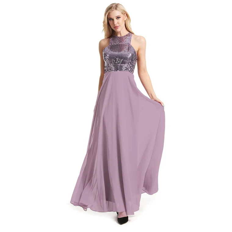 Bridesmaid Dresses Wish Sequin Slim Bridesmaid Wedding Womens Long Evening Dress Wholesale 2024 Latest Wedding Knitted 30pcs