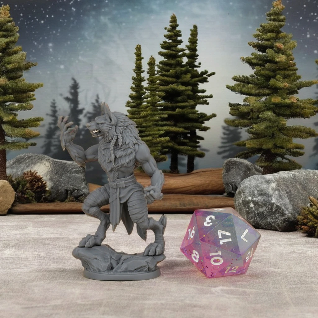 Customizable Fast Shipping  Available Werewolf Dungeons and Dragons Miniatures Figurines For Variety Of TTRPGs