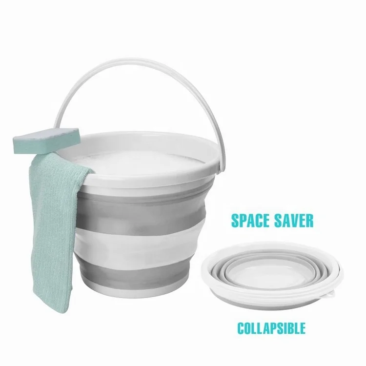 5L Handleportable water bucket fold up ice mop spa silicone bbq Foldable bucket