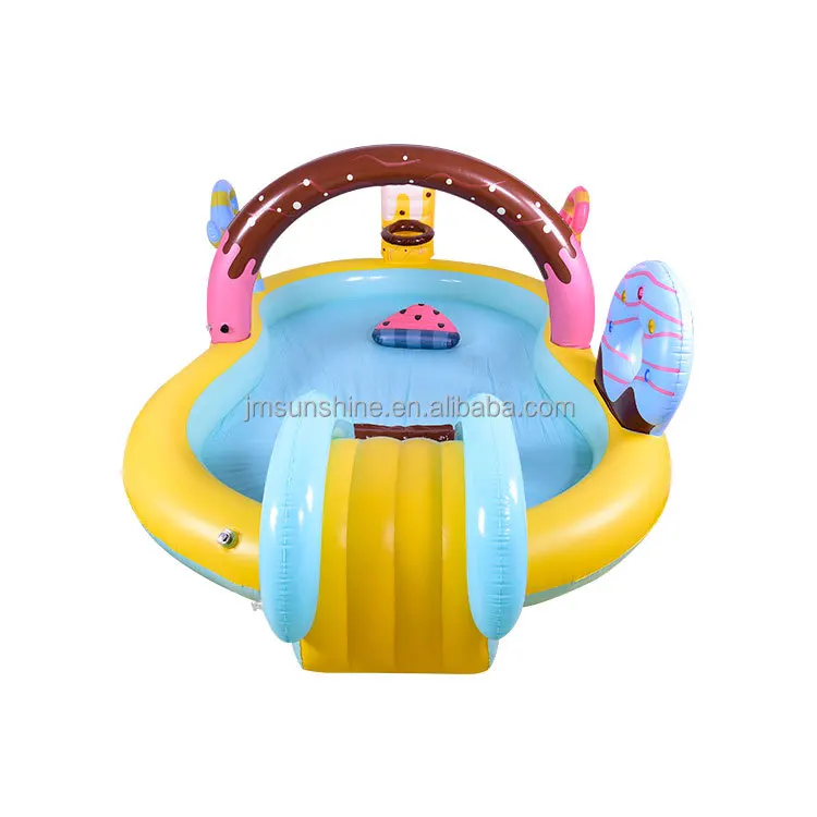 Summer courtyard PVC inflatable swimming pool center multi-function inflatable pool portable spray water park slide