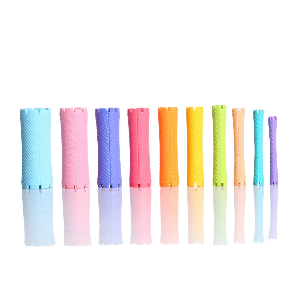 Factory wholesale plastic easy hair rollers curling perm rods