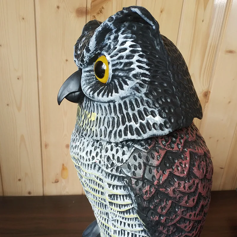 Репеллент для вредителей, скульптура в виде совы с вращающейся головкой, защита сада, палочка для птиц