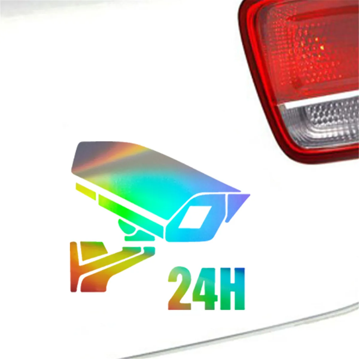 24 Hours Monitoring Car Laser Sticker Vinyl Decal Car Truck Bumper Window Laptop Sticker Decor Gift Die Cut Decals Window Glass