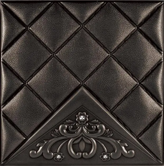 
fashion fireproof 3d leather wall tiles for interior decoration 