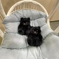 Teddy Bear Slippers Wholesale New Fuzzy Plush Slippers House Teddy Bear Slippers For Women Girls