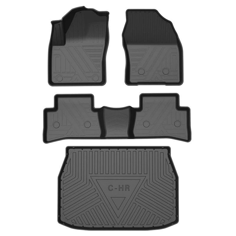 Waterproof TPE luxury foot mat 3d custom car brand logo mats