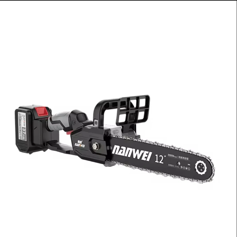 NANWEI 12 inches Rechargeable Brushless Electric Chain Saw Cordless Lithium Battery Chainsaw Portable Garden Pruning Saws