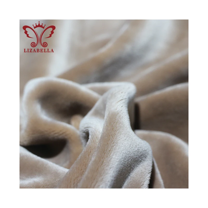 Shaoxing Factory Customized Soft Velvet Fabric Polyester and Spandex Fabric Super Soft Hand-fell For Garment