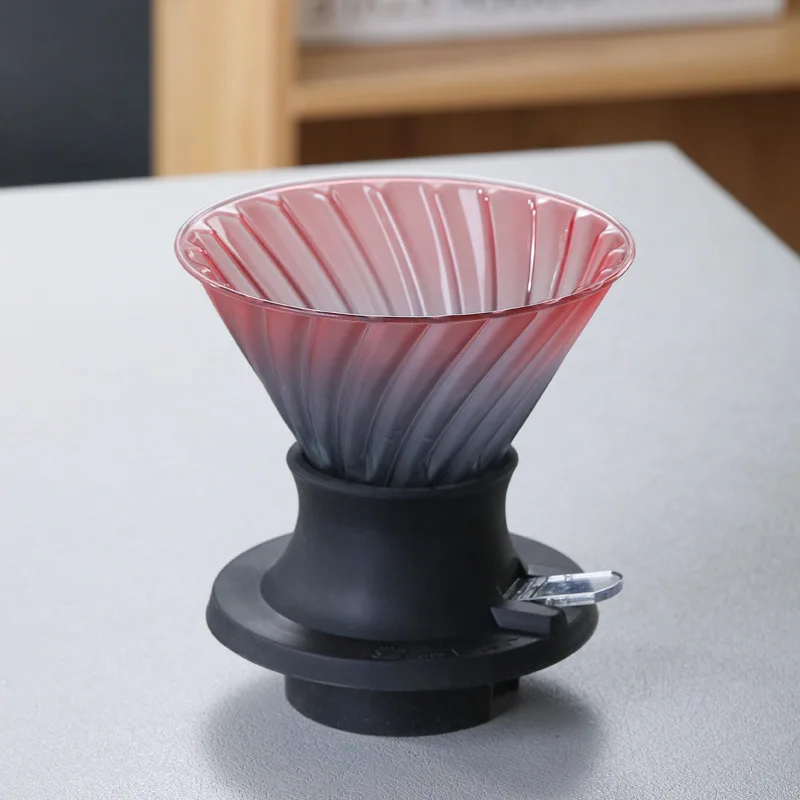 Wholesale Handmade Borosilicate Glass Pour over Coffee and Tea Set Stainless Steel Coffee Filter Hand Drip Coffee Pot