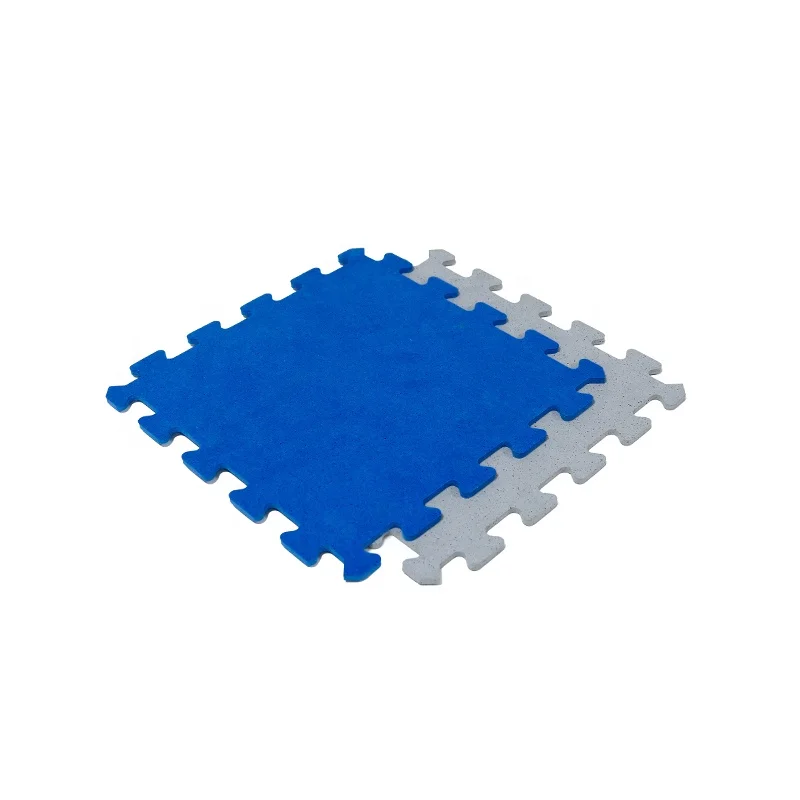 EN1177 approved Eco-friendly Anti-slip EPDM composited Interlocking rubber mat rubber gym flooring