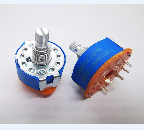 22mm double pole 5 position vertical  rotary switch