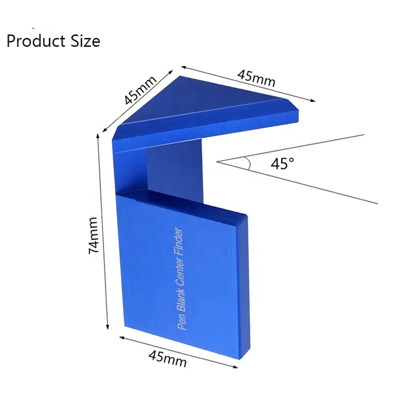 New Products Anodize Aluminum Alloy  Woodworking 45 degree Angle Center Scriber Woodworking DIY Tool