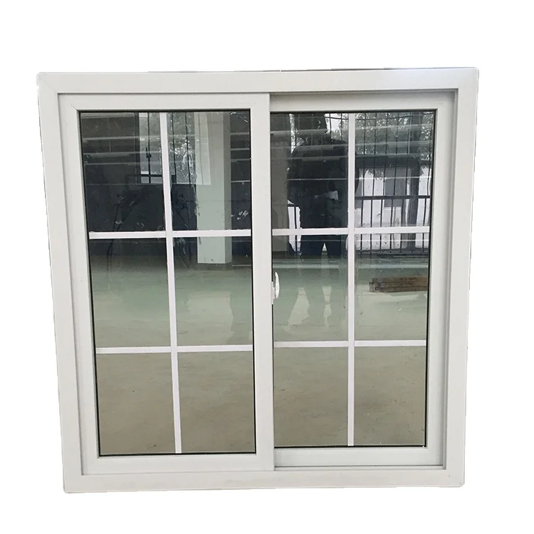 Upvc pvc windows and doors sliding window with inside grill