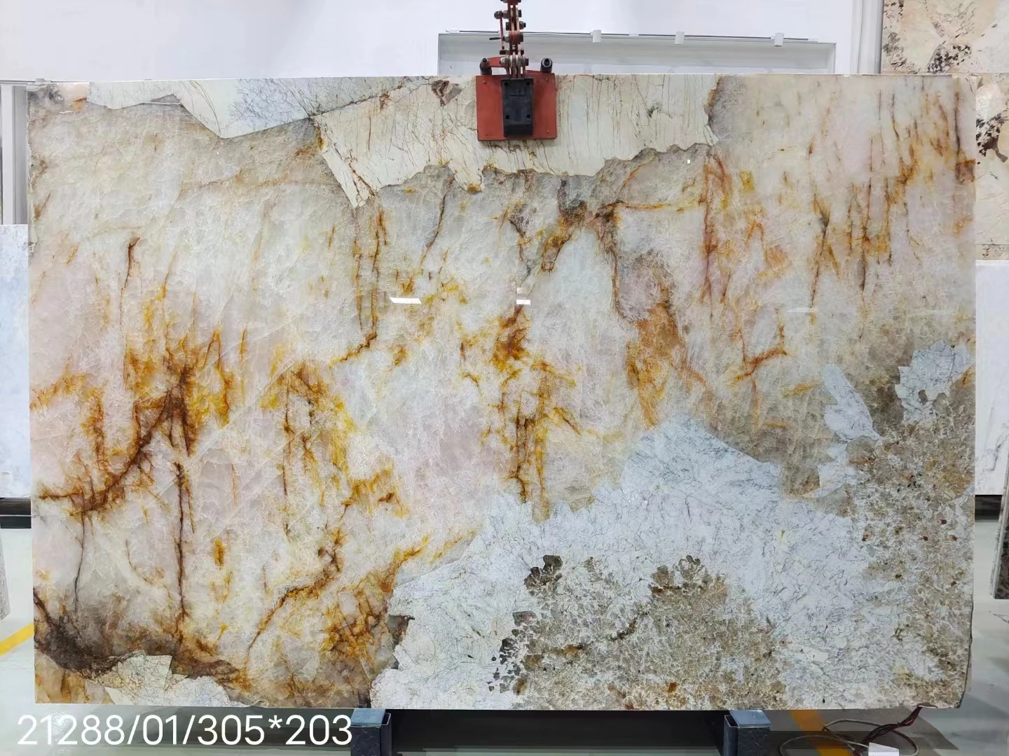 Custom Luxury Brazilian Decor Pandora Quartzite Slabs Backlit Big Crystal Pandora Patagonia Granite for Villa Project