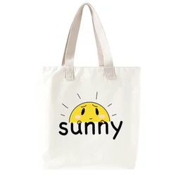 White Fabric Customized Printed Personalized Reusable Eco-friendly Foldable Canvas Tote Lunch Bag
