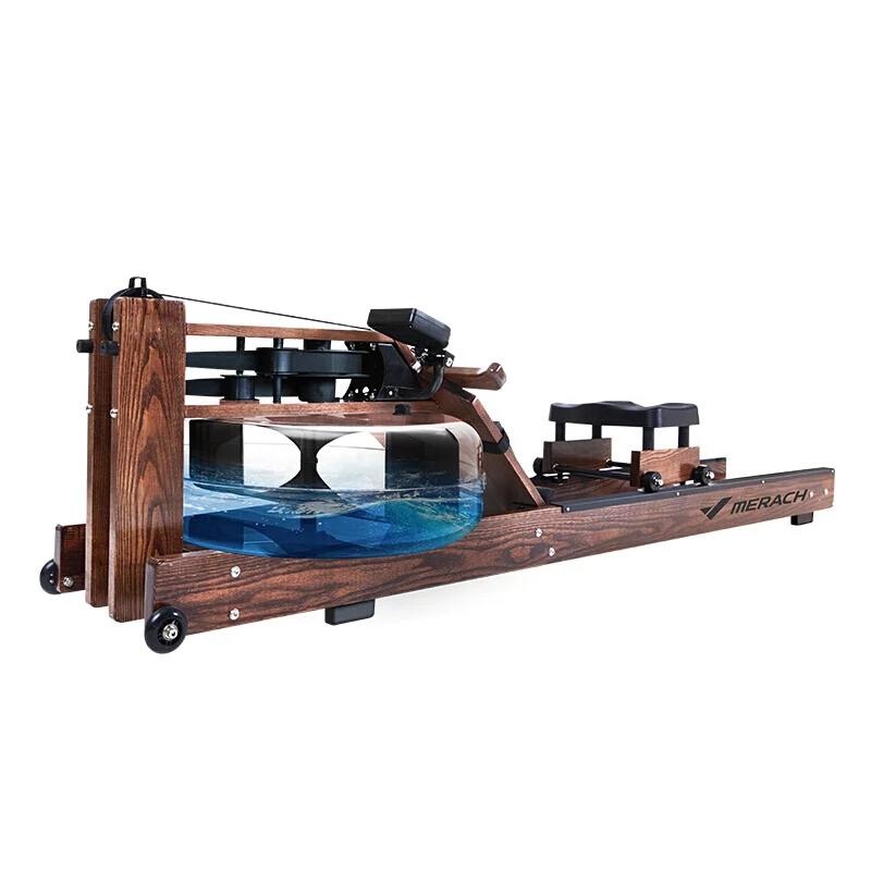 Wooden Water Resistance Training Rowing Machine Sport With Monitor Rower Club Rowing Machine