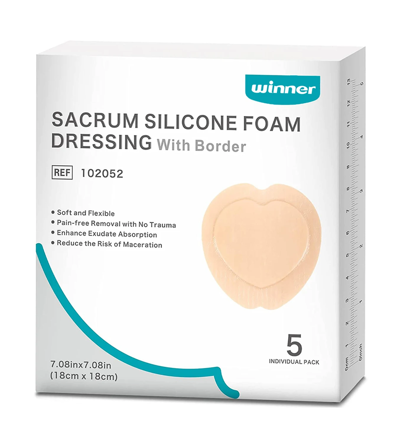 Free Sample Super Absorbent Medical Sacrum Foam Wound Dressing
