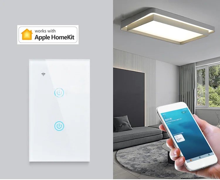 Сенсорный выключатель Homekit умный настенный американский беспроводной 1/2/3/4