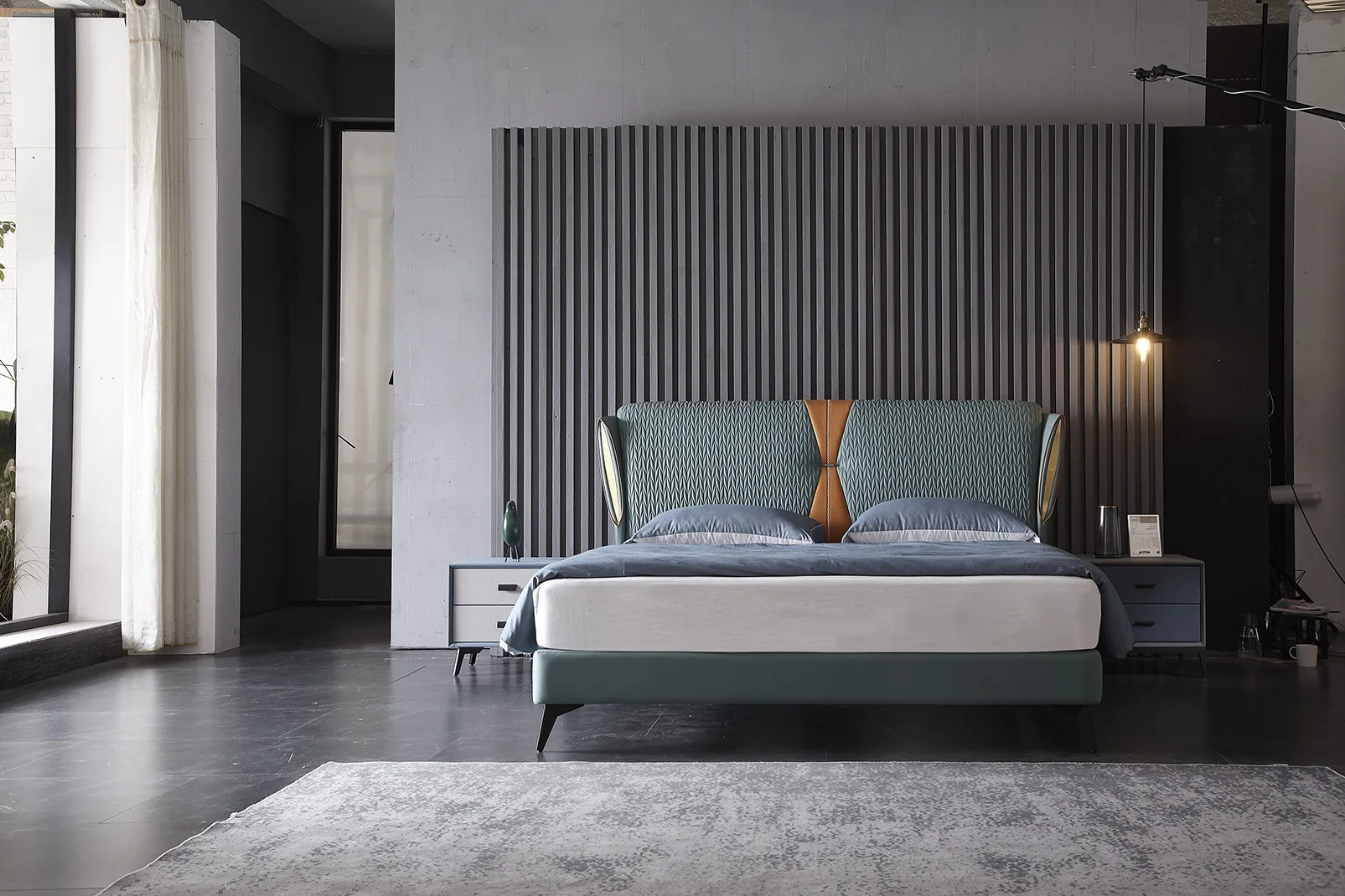 High Quality  modern style king size leather bed 1.8 m double bed for bedroom