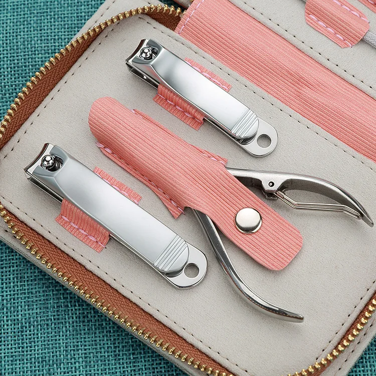 personal logo luxury 7pcs manicure pedicure set grooming set