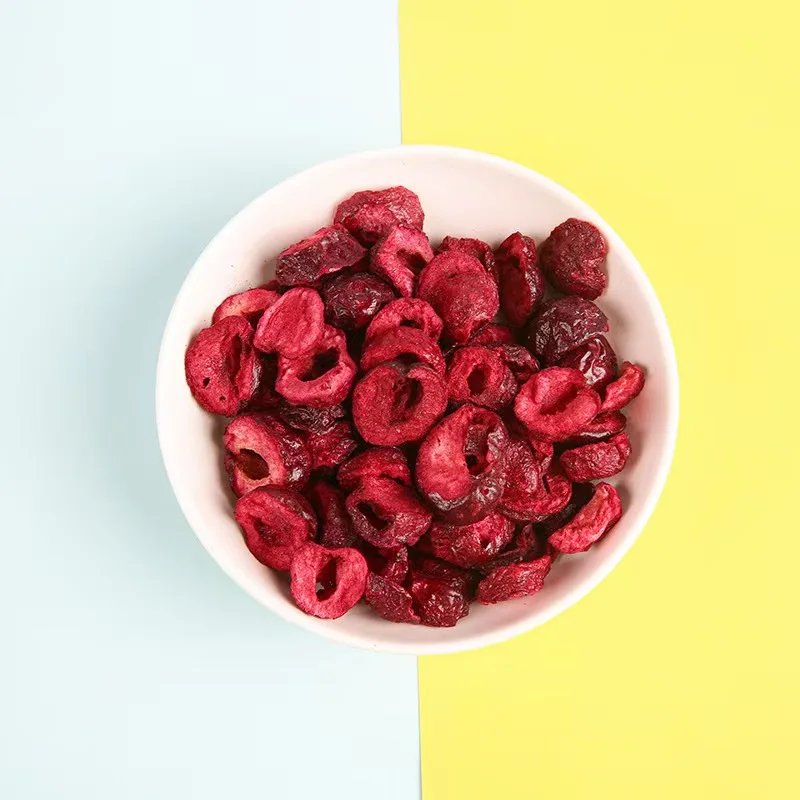 Freeze-Dried Cherry and Berries Crispy Fragrant Healthy Nutrition Sour Sweet Vacuum Lyophilization Wholesale