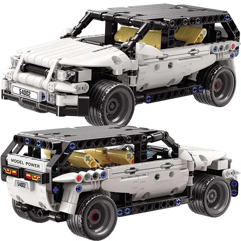 Custom Educational Model Power Electronic Leading Style Running Building Blocks APP Double Remote Control Car For Kids Toy