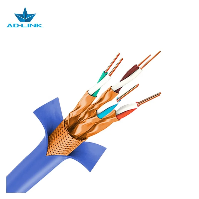 Bare Copper Indoor Outdoor Internet Lan Ethernet Network 4prs Cat 7 Cable Sftp