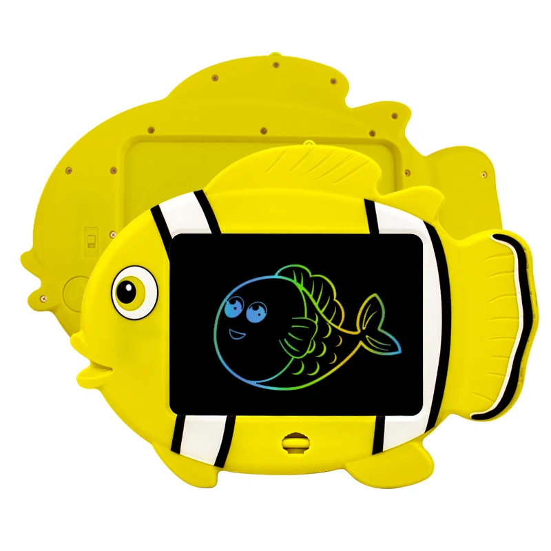 cute clownfish drawing tablet kids electronic Lcd screen writing board lanyard design lcd writing tablet 9 inch
