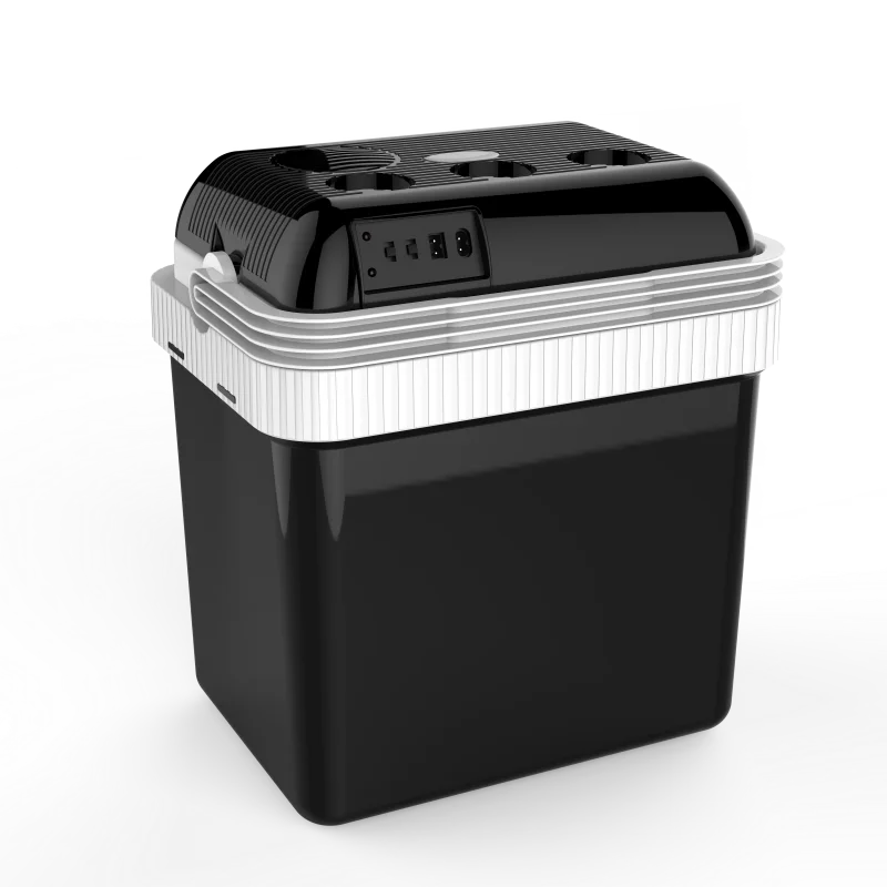 Electric Cooler & Warmer with Handle 24 L Mini  Fridge for car 110V AC Home Power Cord & 12V Car Adapter