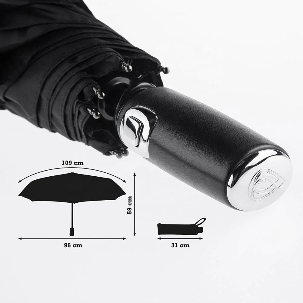 umbrellas with logo prints and box